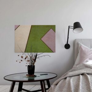 Bricoflor Modernes Wandbild Im Grafik Stil Leinwand Bild Mit Geometrischem Muster In Pop Art Optik Grünes Grafikdesign Leinwandbild Für Wohnzimmer