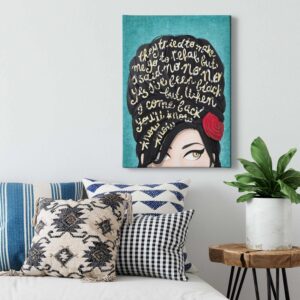 Bricoflor Modernes Wandbild Im Retro Stil Ausgefallenes Leinwandbild Mit Spruch Im 60Er Jahre Stil Leinwand Bild Mit Frauenkopf Für Wohnzimmer