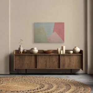 Bricoflor Pastell Bild Geometrisch Für Kinderzimmer Und Büro Leinwandbild Bunt In 120 X 80 Cm Wandbild Skandinavisch In Holzoptik