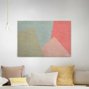 Bricoflor Pastell Leinwandbild Im Skandinavischen Stil Geometrisches Bild Auf Leinwand Mit Keilrahmen Grafik Design Wandbild Für Schlaf Und Wohnzimmer