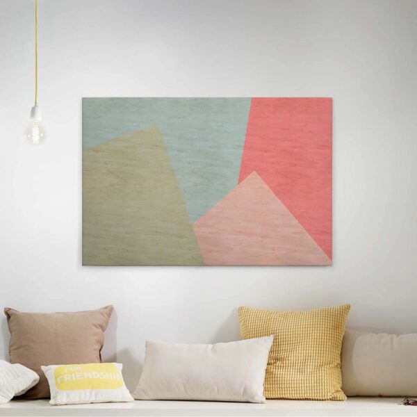 Bricoflor Pastell Leinwandbild Im Skandinavischen Stil Geometrisches Bild Auf Leinwand Mit Keilrahmen Grafik Design Wandbild Für Schlaf Und Wohnzimmer