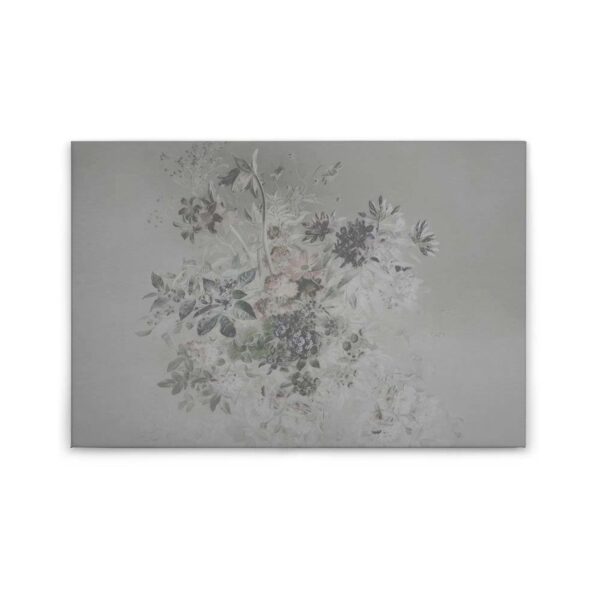 Bricoflor Pastell Wandbild Mit Blumen Ölgemälde Stillleben Als Leinwand Bild In Grau Wohnzimmer Und Schlafzimmer Bild Im Skandinavischen Stil