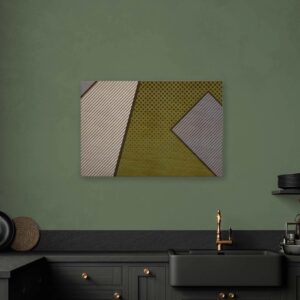 Bricoflor Pop Art Leinwand Bild Im Grafik Stil Modernes Wandbild Mit Geometrischem Muster In Grün Und Grau Grafikdesign Leinwandbild Für Büro