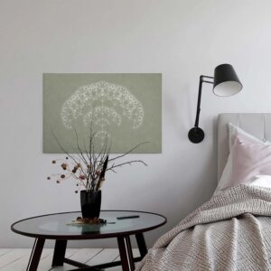 Bricoflor Pusteblume Leinwand Bild In Betonoptik Modernes Wandbild Mit Grafik Motiv Leinwandbild Ideal In Grau Grün Für Büro Und Schlafzimmer