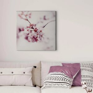 Bricoflor Rosa Wandbild Mit Kirschblüten Blumen Leinwand Bild Ideal Für Mädchenzimmer Und Schlafzimmer Romantisches Leinwandbild Mit Kirschbaum