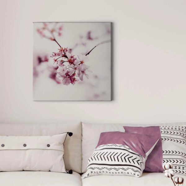 Bricoflor Rosa Wandbild Mit Kirschblüten Blumen Leinwand Bild Ideal Für Mädchenzimmer Und Schlafzimmer Romantisches Leinwandbild Mit Kirschbaum