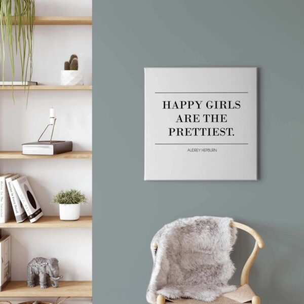 Bricoflor Spruch Bild Auf Leinwand Klassisches Schwarz Weiß Bild Mit Zitat Modernes Wandbild Mit Schriftzug Ideal Für Mädchenzimmer Und Schlafzimmer