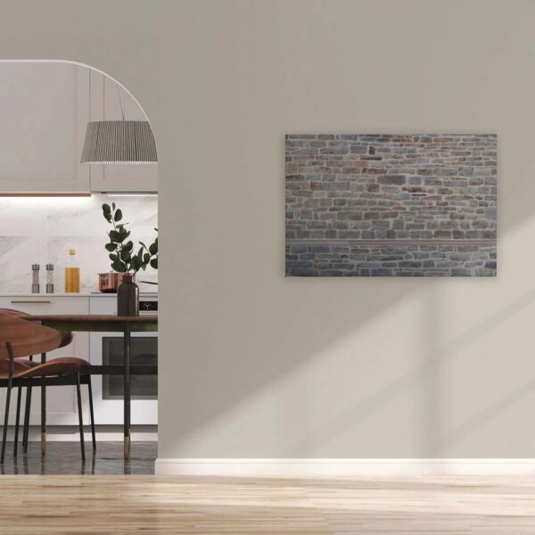 Bricoflor Steinwand Bild In 120 X 80 Cm Leinwand In Steinoptik Grau Ideal Für Küche Und Wohnzimmer Leinwandbild Im Used Look