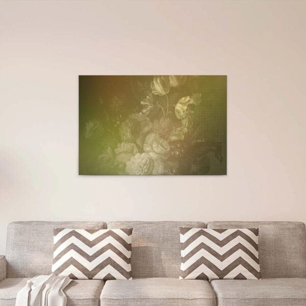 Bricoflor Stillleben Leinwand Bild Mit Blumen Ölgemälde Wandbild Für Wohnzimmer Und Esszimmer Canvas Leinwandbild Mit Tulpen Und Rosen In Gold Gelb