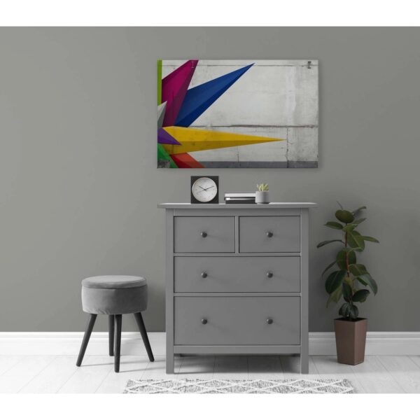 Bricoflor Wandbild Für Jugendzimmer Von Jungen Und Mädchen Grafisches Leinwandbild In Betonoptik Bunt In 120 X 80 Cm Modern