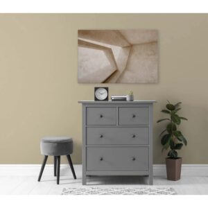 Bricoflor Wandbild In Betonoptik Beige Leinwandbild Geometrie Im Industrial Style Leinwand Modern In 120 X 80 Cm Für Büro Und Flur