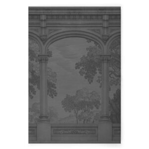 Bricoflor Wandbild In Holzstich Optik 60 X 90 Cm Leinwand Bild Historisch Aquädukt In Dunkelgrau Leinwandbild Mit Bögen Vintage