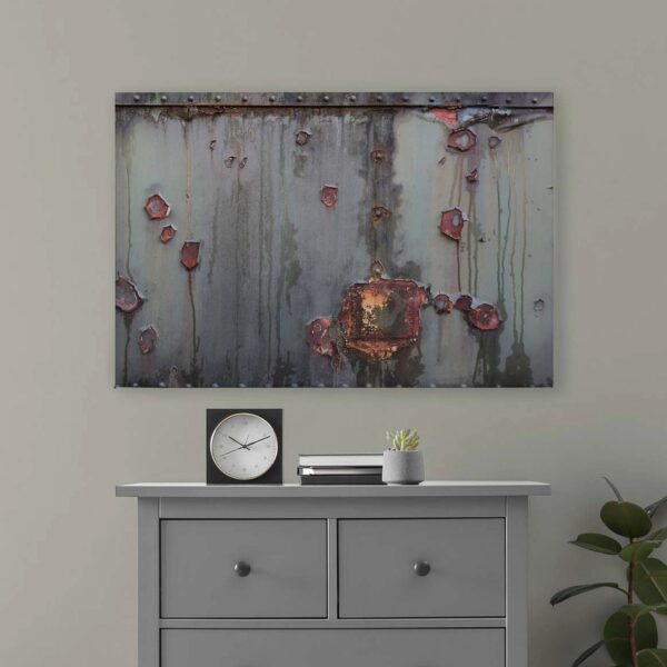 Bricoflor Wandbild In Metall Optik Grau Braun 90 X 60 Cm Leinwandbild Im Industrial Style Deko Bild In Rost Optik Für Wohnzimmer