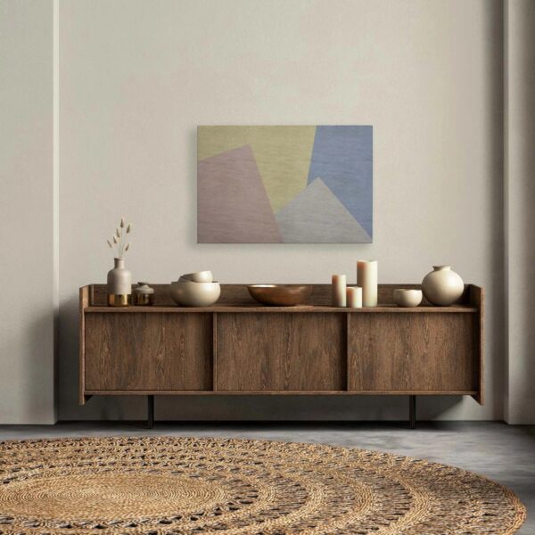 Bricoflor Wandbild In Pastellfarben Geometrisch Deko Bild Für Kinderzimmer Und Büro Modernes Leinwandbild In Holzoptik 120 X 80 Cm