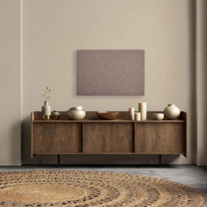Bricoflor Wandbild In Taupe Leinwandbild Geometrie Motiv Deko Bild Mit Würfelmuster Skandinavisch 120X 80 Cm Für Schlafzimmer