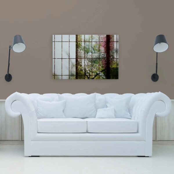 Bricoflor Wandbild Japanischer Garten In 120 X 80 Cm Fensterblick Leinwand Für Schlafzimmer Und Büro Spa Leinwandbild Asiatisch
