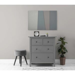 Bricoflor Wandbild Minimalistisch Grau Beige Deko Bild Modern In 120 X 80 Cm Für Schlafzimmer Und Büro 3D Leinwandbild Schlicht