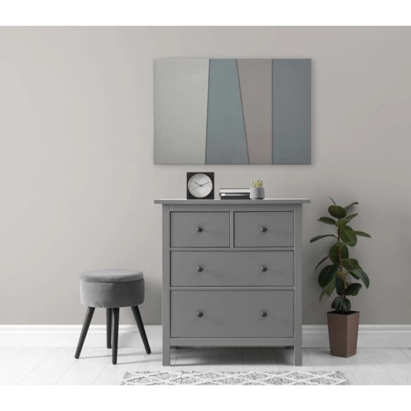 Bricoflor Wandbild Minimalistisch Grau Beige Deko Bild Modern In 120 X 80 Cm Für Schlafzimmer Und Büro 3D Leinwandbild Schlicht