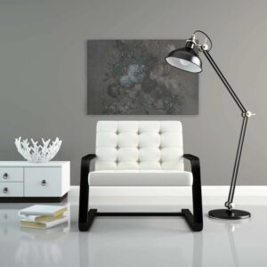 Bricoflor Wandbild Mit Blumen Im Vintage Stil Leinwandbild Mit Stillleben Grau Blau Deko Bild Skandinavisch In 90 X 60 Cm