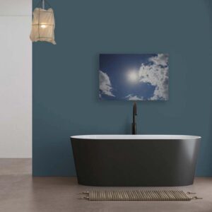 Bricoflor Wandbild Mit Himmel Und Sonne Schlafzimmer Und Büro Leinwandbild Mit Wolken Sommerhimmel Leinwand 120 X 80 Cm
