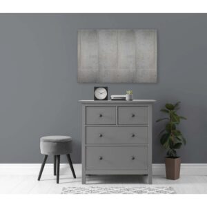 Bricoflor Wandbild Mit Sichtbeton Motiv Leinwandbild Im Industrial Style Grau Ideal Für Küche Und Jugendzimmer Leinwand 90 X 60 Cm