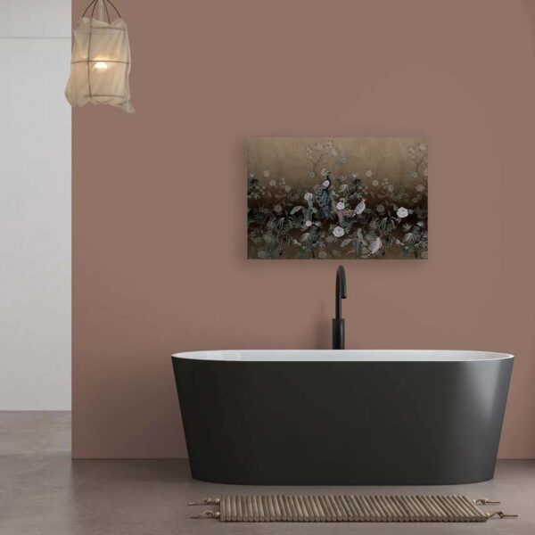 Bricoflor Wandbild Pfau Gold Leinwandbild Chinesisch Asiatisches Bild Mit Vögeln Und Blumen Ideal Für Esszimmer Und Schlafzimmer
