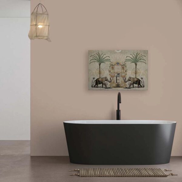 Bricoflor Wandbilder Für Wohnzimmer Vintage Leinwandbild Mit Elefanten Orientalisch Deko Bild In 120 X 80 Cm Für Schlafzimmer