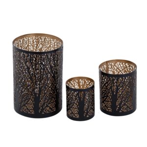 Casamia Teelichthalter Forest 3er Set Kerzen