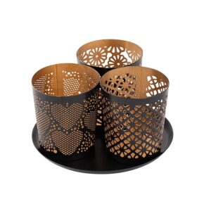 Casamia Teelichthalter Kreta 3er Set Kerzen