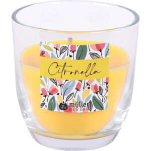 Citronella Kerze im Glas Hell-Gelb 7