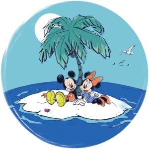 Disney Selbstklebende Runde Tapete Mickey & Minnie Mouse Blau Ø 128 cm 612754
