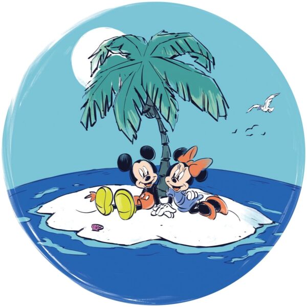 Disney Selbstklebende Runde Tapete Mickey & Minnie Mouse Blau Ø 128 cm 612754