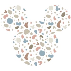 Disney Selbstklebende Runde Tapete Micky Maus Rosa Blau und Beige Ø 125 cm 612751