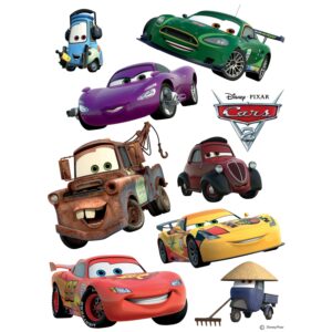 Disney Wandtattoo Cars Rot Gelb und Grün 65 x 85 cm 600205