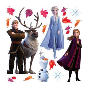 Disney Wandtattoo Die Eiskönigin Blau Braun und Lila 30 x 30 cm 600232