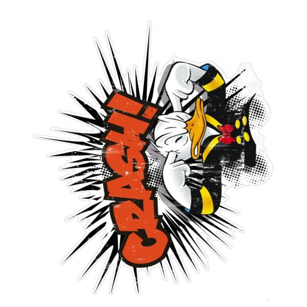 Disney Wandtattoo Donald Duck Orange Gelb und Schwarz-Weiß 127 x 160 cm 612440