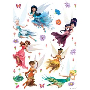 Disney Wandtattoo Feen Blau Rot und Orange 65 x 85 cm 600137