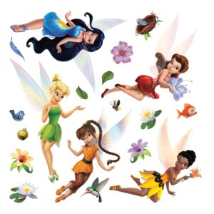 Disney Wandtattoo Feen Grün Blau und Orange 30 x 30 cm 600225