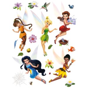 Disney Wandtattoo Feen Grün Gelb Rot und Blau 65 x 85 cm 600193