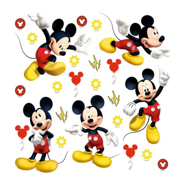 Disney Wandtattoo Micky Maus Rot und Gelb 30 x 30 cm 600229