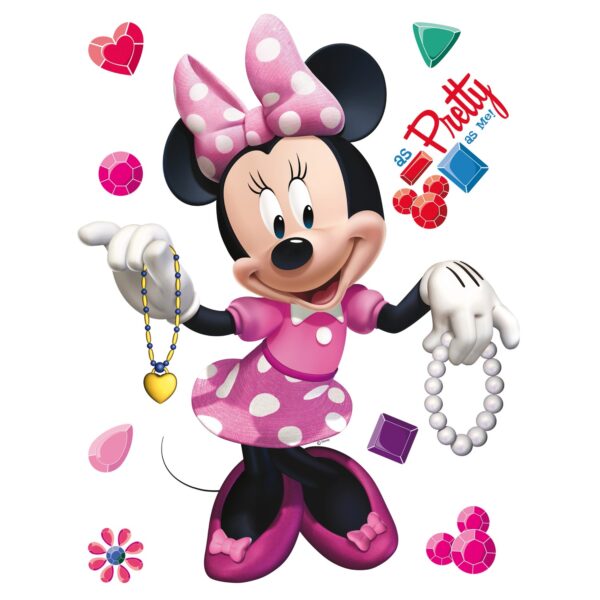 Disney Wandtattoo Minnie Maus Rosa Schwarz und Weiß 42