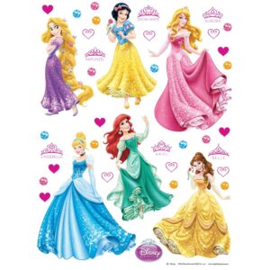 Disney Wandtattoo Prinzessinnen Gelb Grün Rosa und Blau 42
