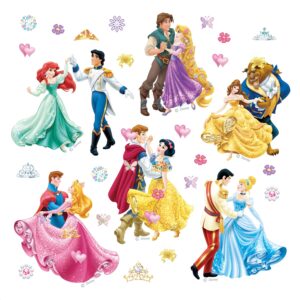 Disney Wandtattoo Prinzessinnen Rosa Gelb und Blau 30 x 30 cm 600213
