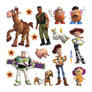 Disney Wandtattoo Toy Story Beige Grün und Gelb 30 x 30 cm 600235