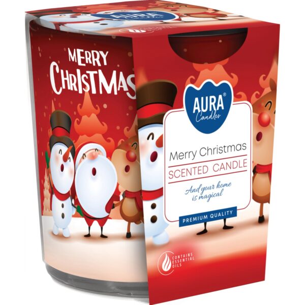 Duftkerze im Glas Merry Christmas Ø 7