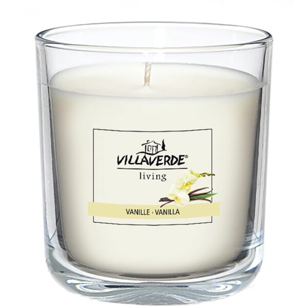 Duftkerze im Glas Vanille Ø 8 cm Creme
