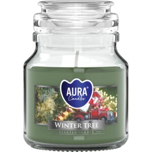 Duftkerze im Glas mit Deckel Weihnachtsbaum Ø 7 cm x 9