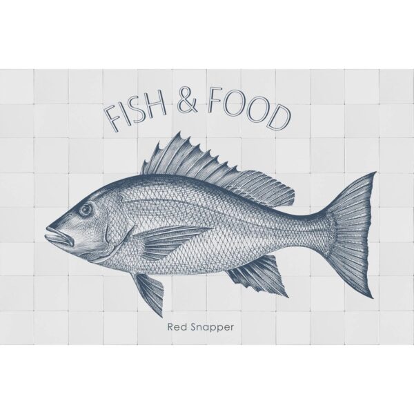 ESTAhome Wandtattoo Fisch Blau 70 x 46