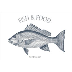 ESTAhome Wandtattoo Fisch Blau 70 x 46