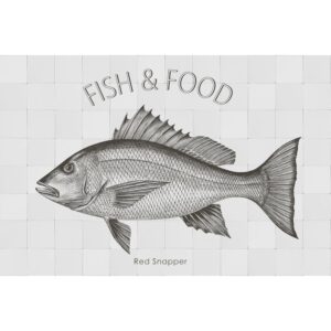 ESTAhome Wandtattoo Fisch Schwarz 70 x 46